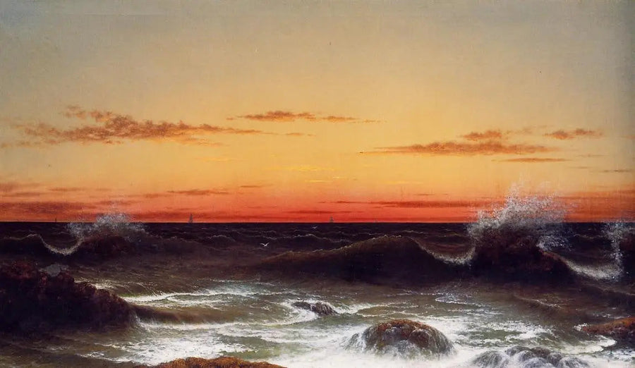 Marin landskap - Solnedgång - Martin Johnson Heade