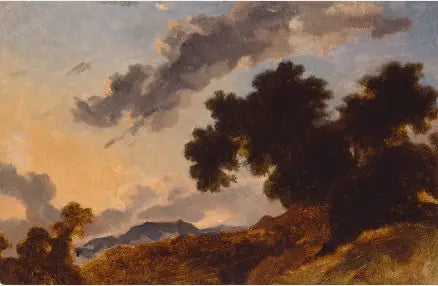 Berglandskap vid solnedgången - Jean-Honoré Fragonard