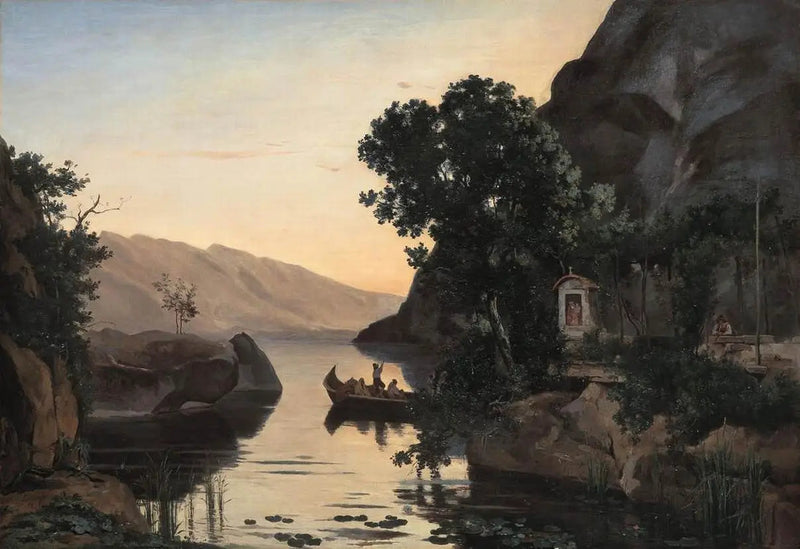 Landskap nära Riva vid Gardasjön - Jean-Baptiste Camille Corot