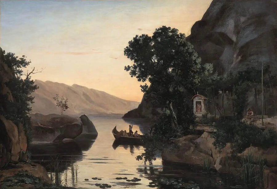 Landskap nära Riva vid Gardasjön - Jean-Baptiste Camille Corot