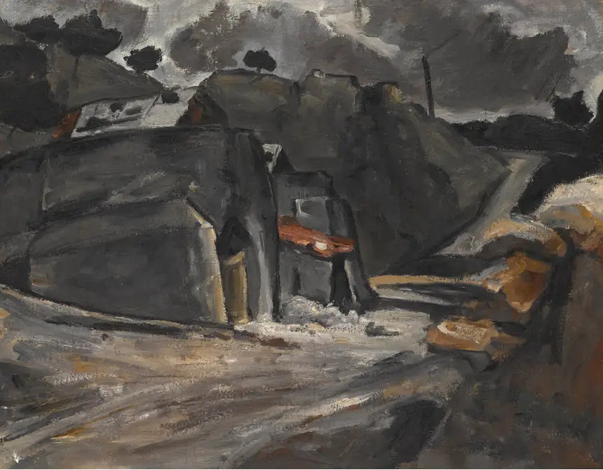 Provençalskt landskap (Stenar vid l'Estaque) - Paul Cézanne