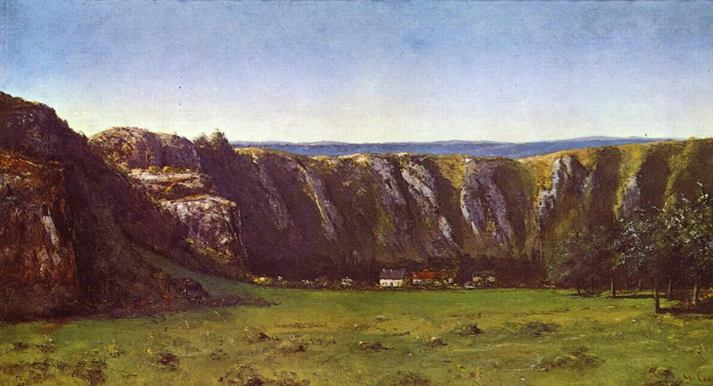 Rockslandschaft i närheten av Flagey - Gustave Courbet