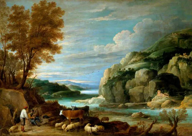 Klipplandskap med figurer - David Teniers den yngre
