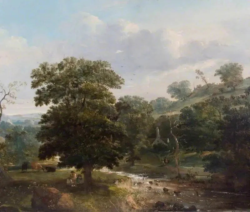 Landskap, bäck med figurer - Thomas Gainsborough