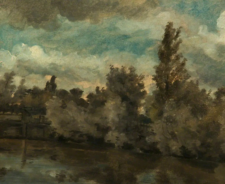 Landskap (bäck med en rad träd) - John Constable