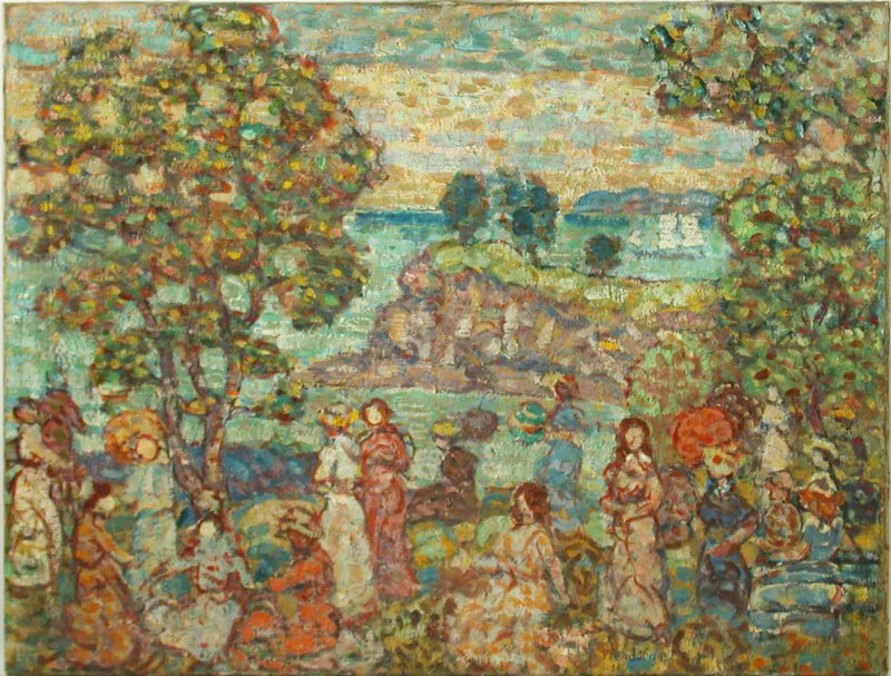 Landskap (strandscen) - Maurice Prendergast