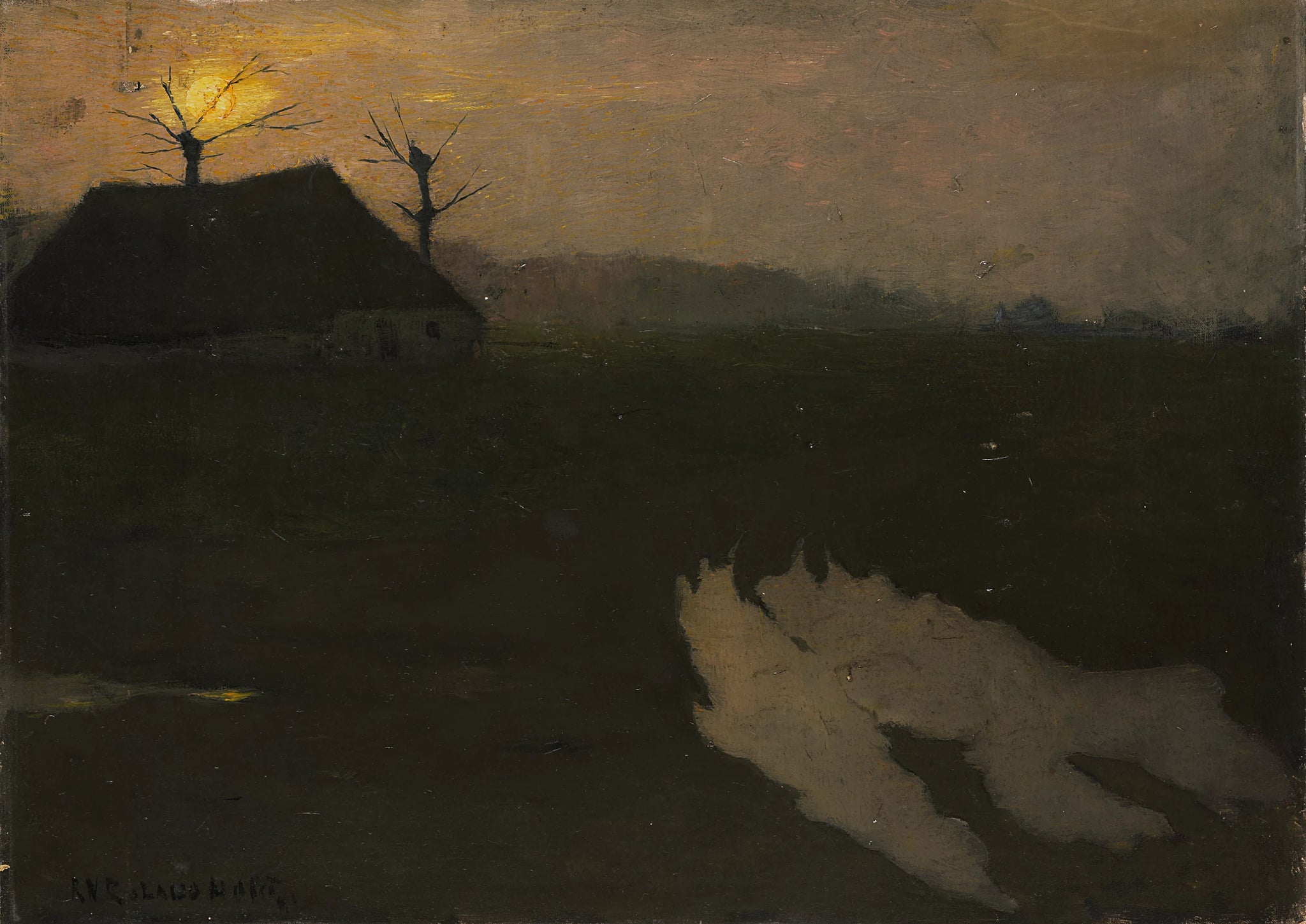 Paysage du soir avec la lune (1891) - Richard Roland Holst