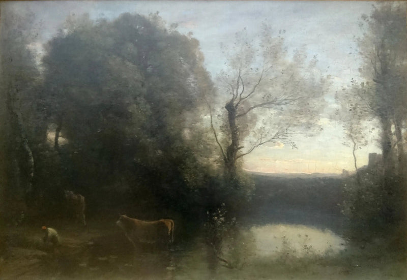 Landskap, solnedgång - Jean-Baptiste Camille Corot