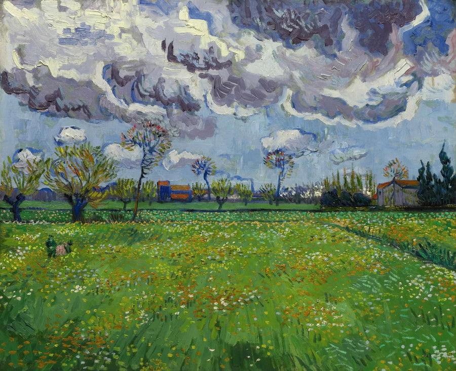 Landskap under en rörlig himmel - Vincent van Gogh