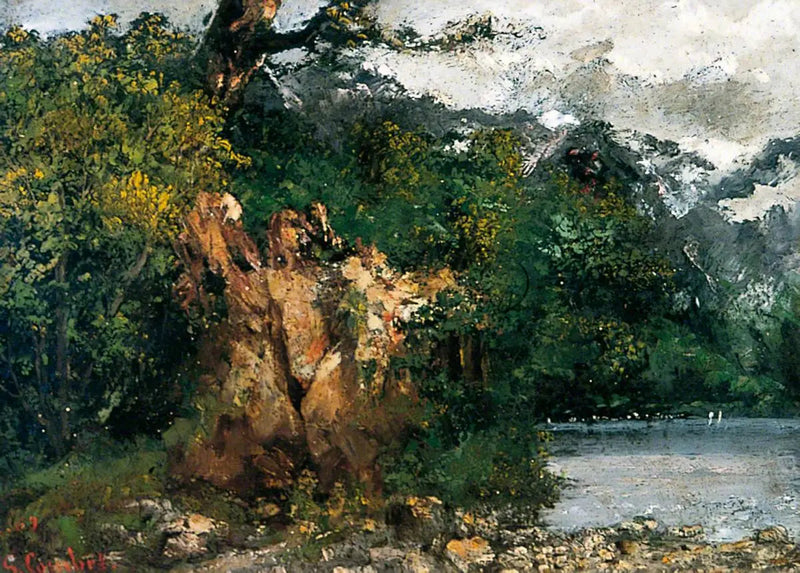 Schweiziskt landskap - Gustave Courbet