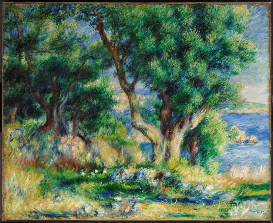 Landskap vid kusten, nära Menton - Pierre-Auguste Renoir