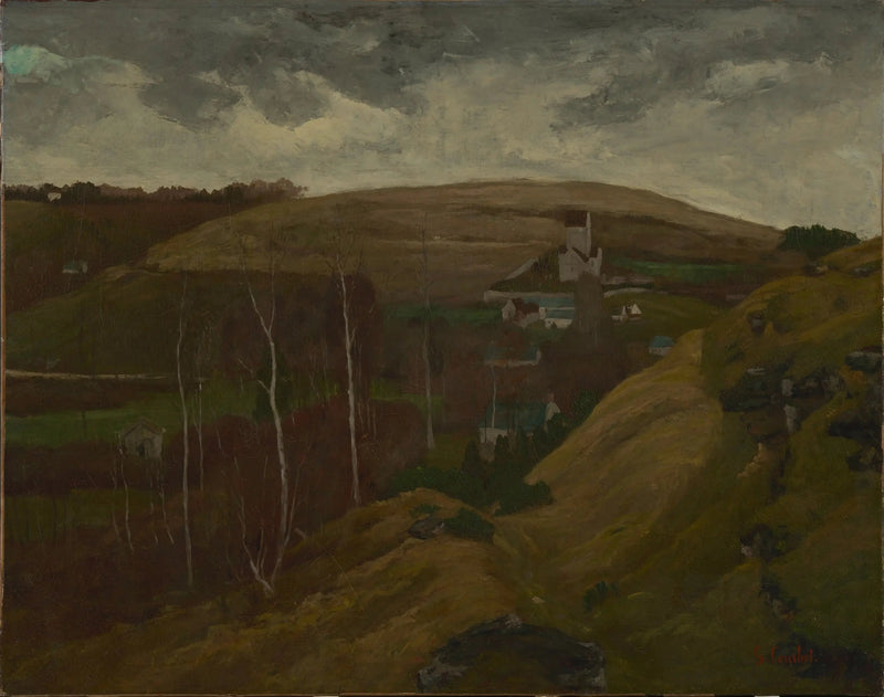 Landskap med kullar - Gustave Courbet