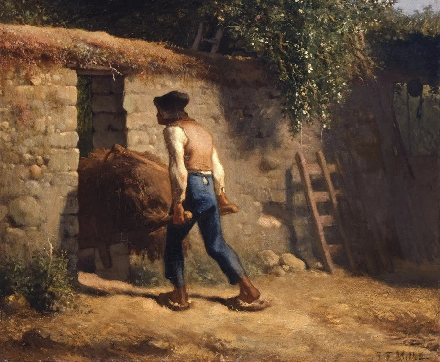 Bonde med en skottkärra - Jean-François Millet