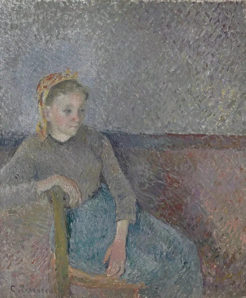 Sittande bonde - Camille Pissarro