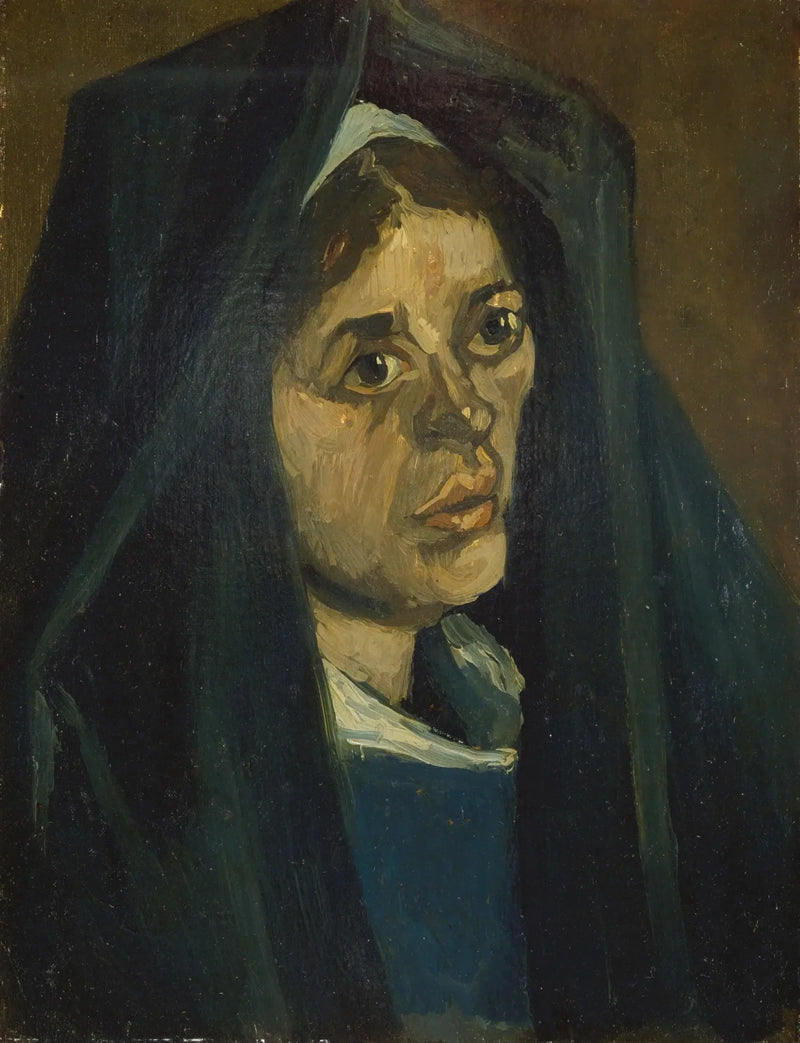 Bondkvinna med grön sjal - Vincent van Gogh