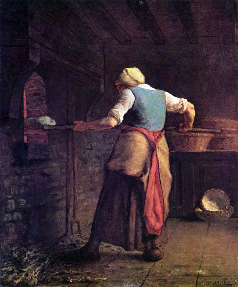 Bondekvinna som bakar sitt bröd - Jean-François Millet