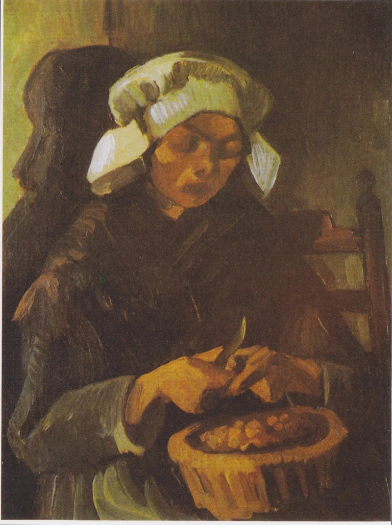 Bondkvinna som skalar potatis - Vincent van Gogh