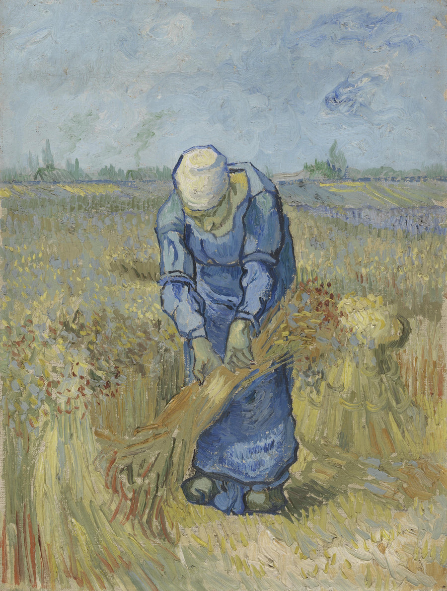 Bondflicka binder kärvar (efter Millet) - Vincent van Gogh