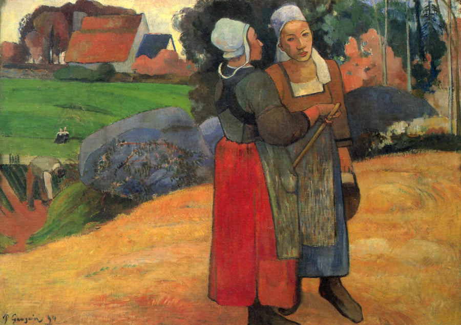 Bretonska bönder - Paul Gauguin