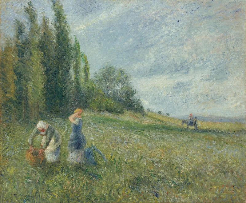 Bönder på fälten, Pontoise - Camille Pissarro
