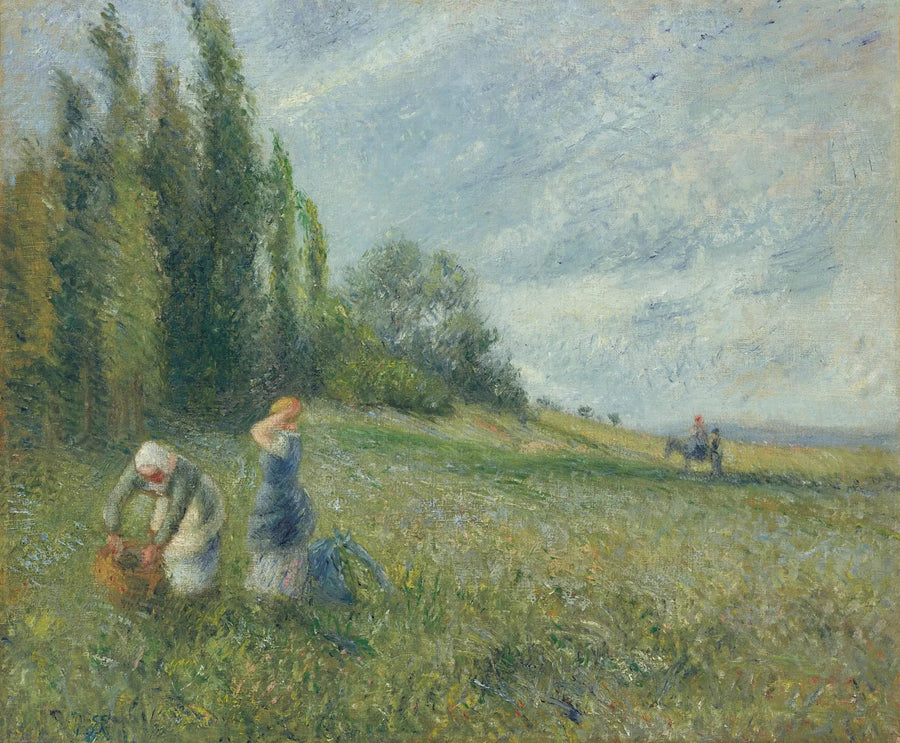 Bönder på fälten, Pontoise - Camille Pissarro
