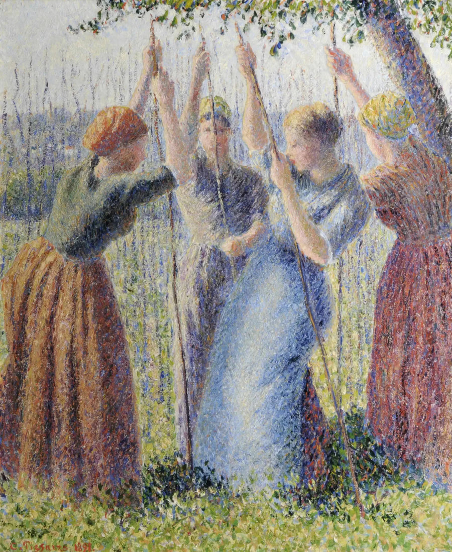 Bönder som planterar ramar - Camille Pissarro