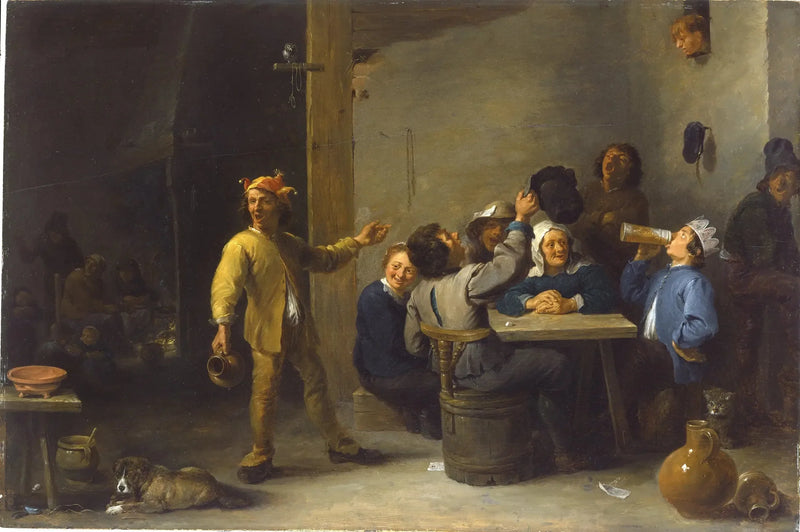 Bönder som firar den tolfte natten - David Teniers den yngre