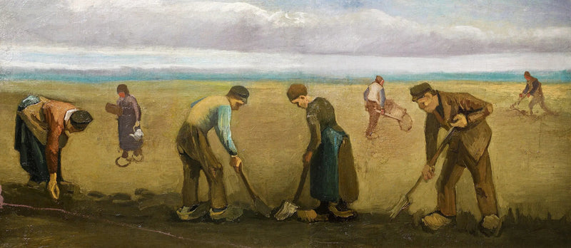 Bönder som planterar potatis - Vincent van Gogh