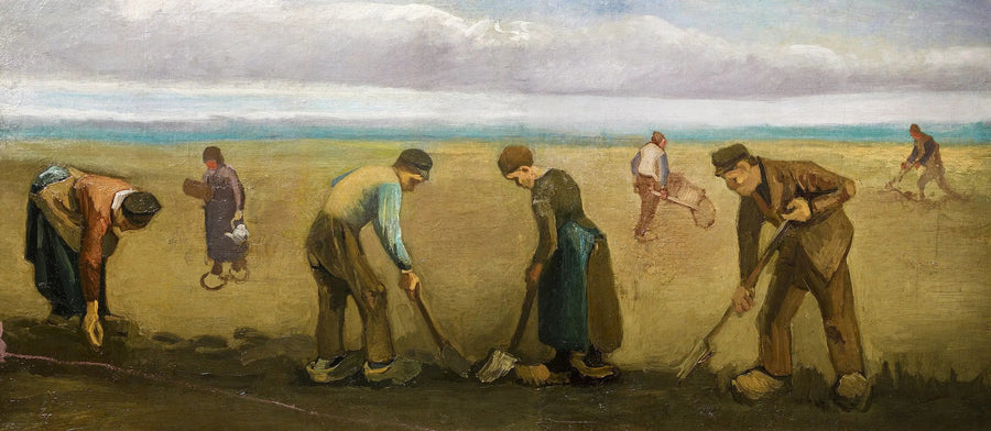 Bönder som planterar potatis - Vincent van Gogh