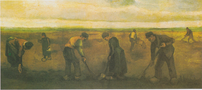 Bönder som planterar potatis - Vincent van Gogh