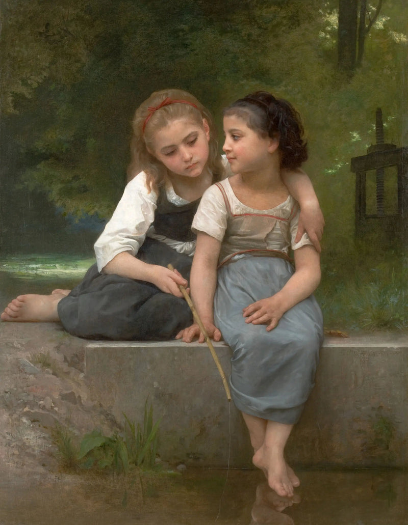 Fiske efter grodor - Bouguereau