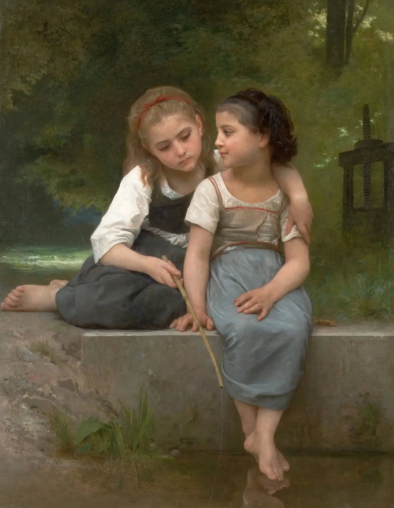Fiske efter grodor - Bouguereau