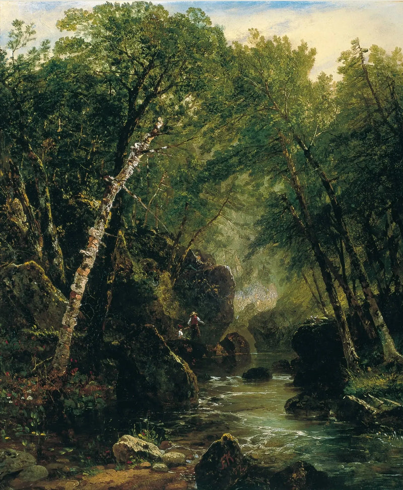Fiskare med öring - John Frederick Kensett