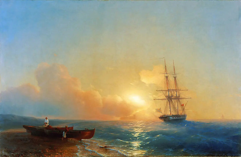 Fiskare på stranden - Ivan Aïvazovski