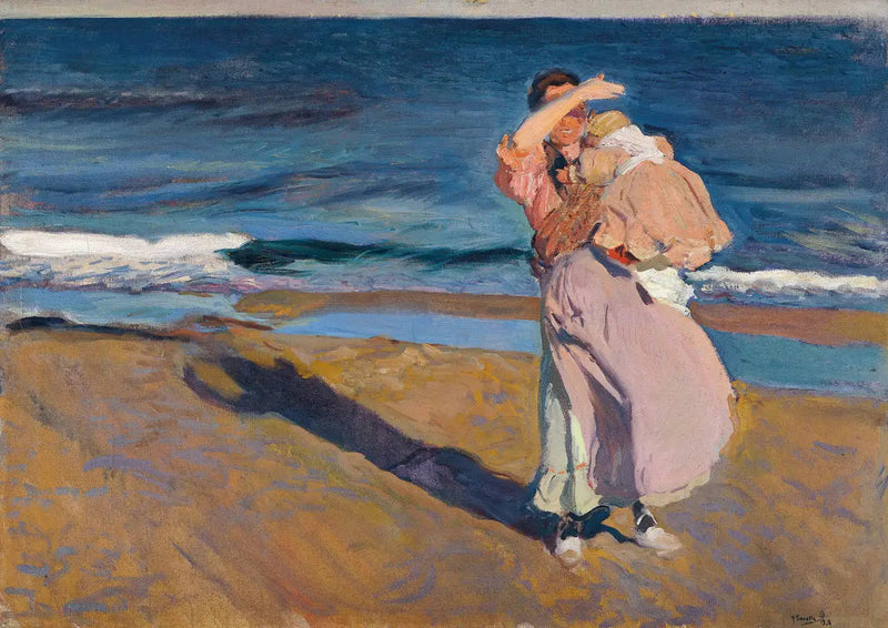 Fiskerska med sin son - Joaquín Sorolla