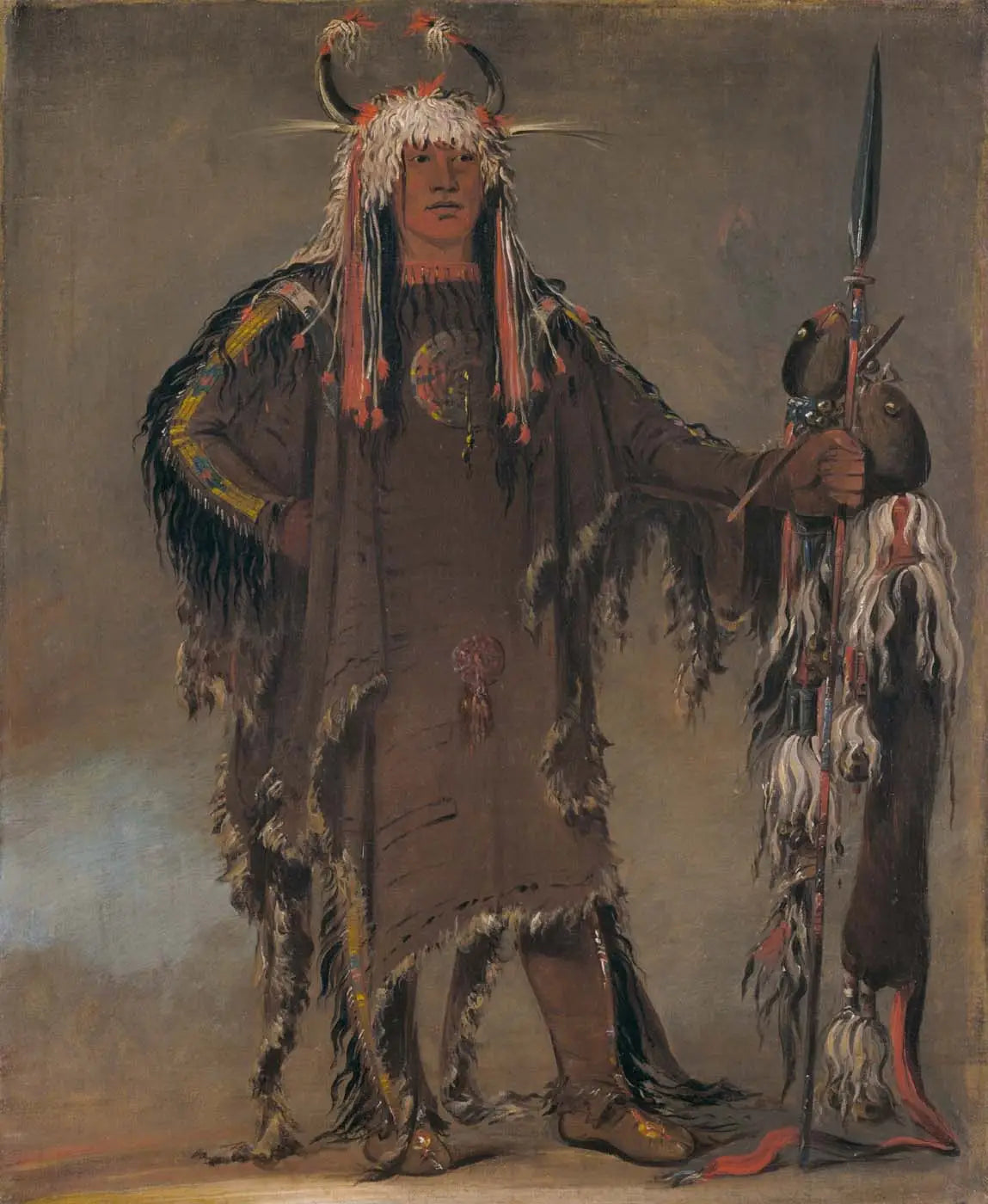 Peh-tó-pe-kiss, Côtes d'Aigle, un chef Piegan - George Catlin image 1 reproduction de peinture à l’huile