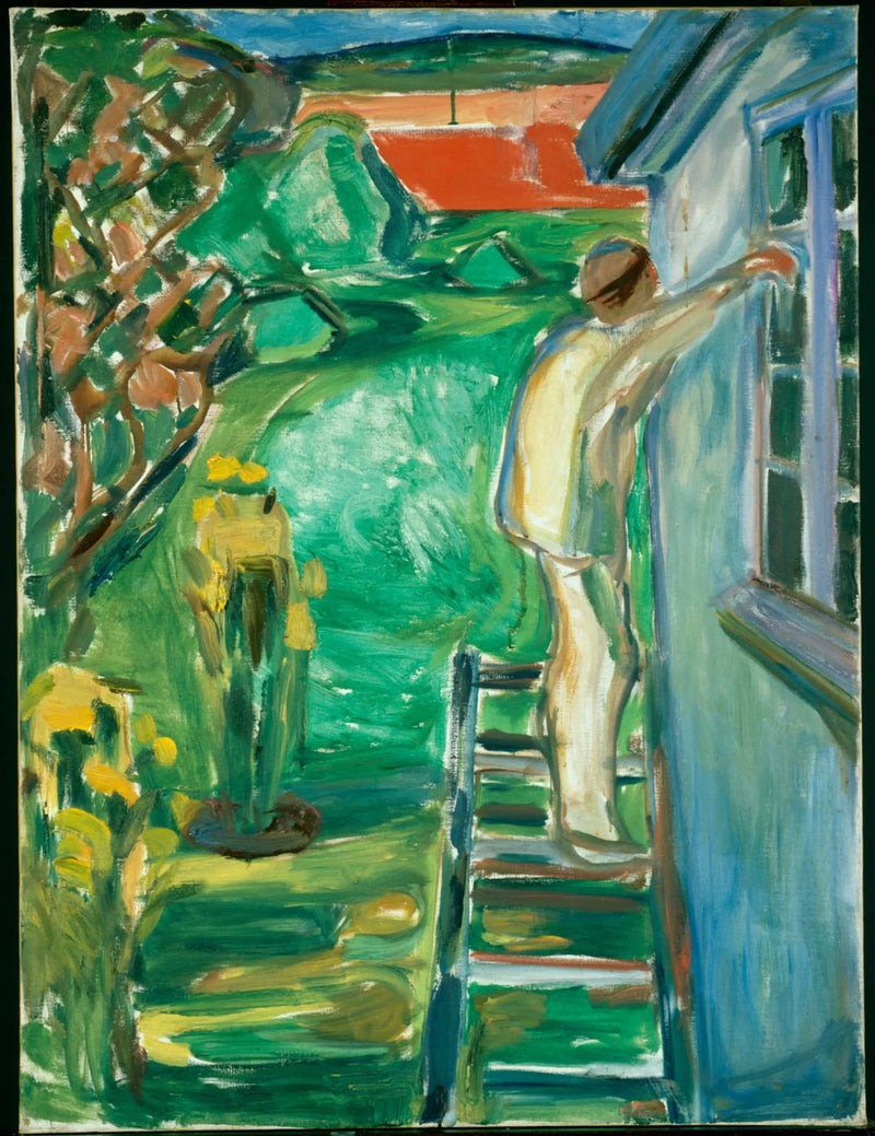 Målare nära väggen - Edvard Munch