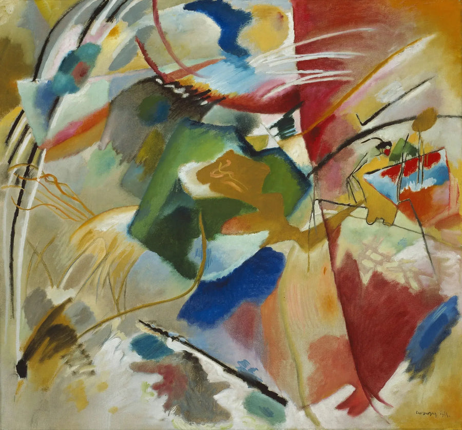 Grön centrummålning - Vassily Kandinsky