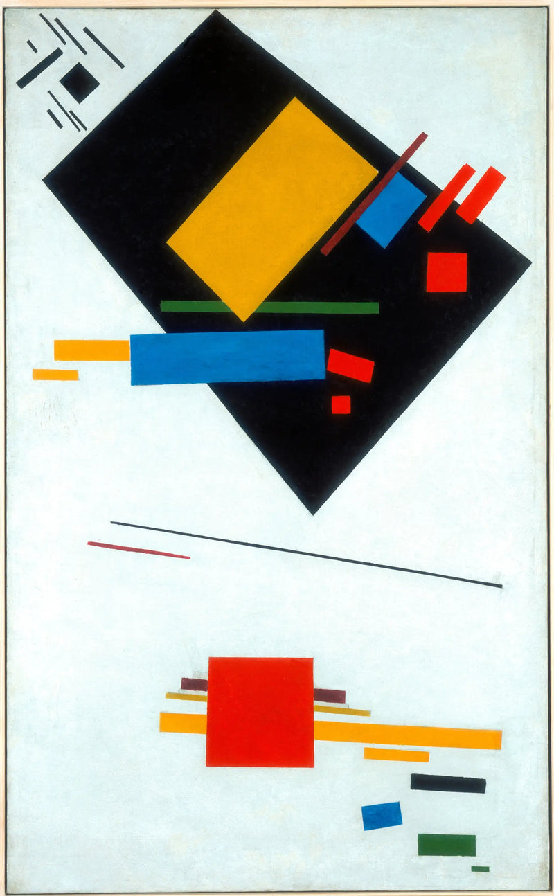 Suprematistisk målning (med svart trapets och röd kvadrat) - Kazimir Malevich