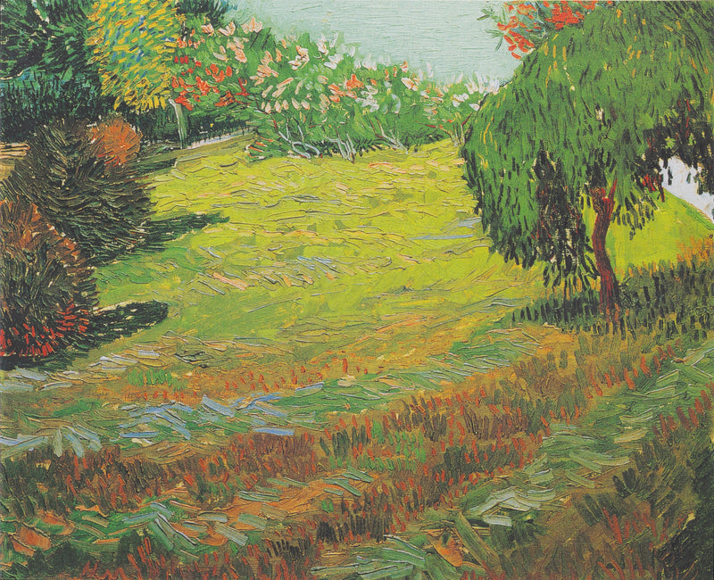 Solig gräsmatta i en offentlig park - Vincent van Gogh