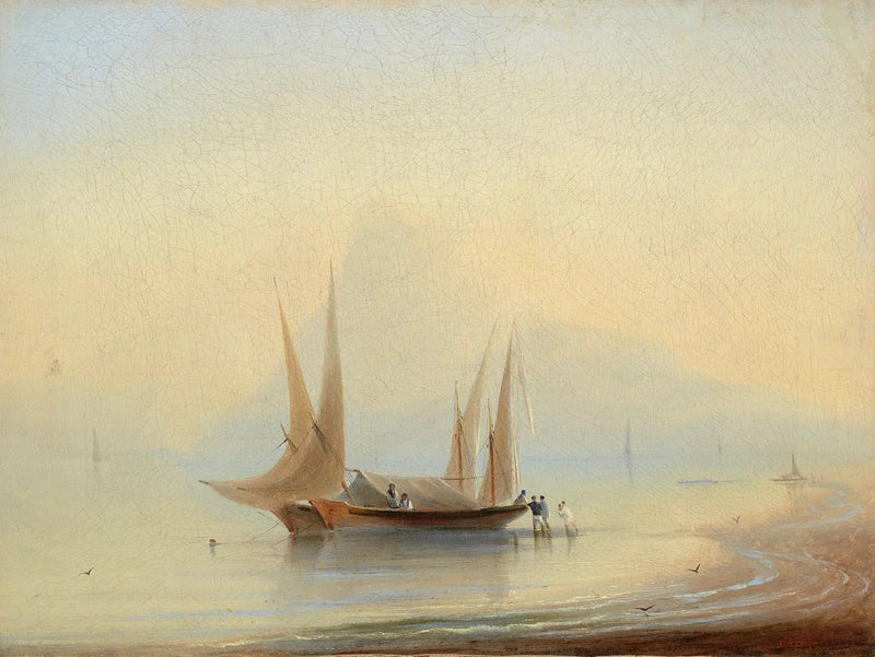 Färja vid havskusten - Ivan Aïvazovski