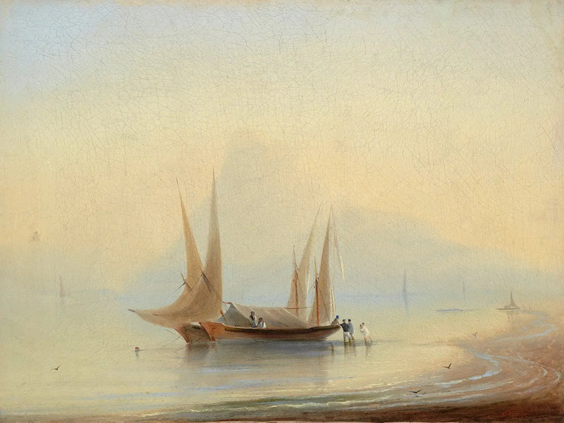 Färja vid havskusten - Ivan Aïvazovski