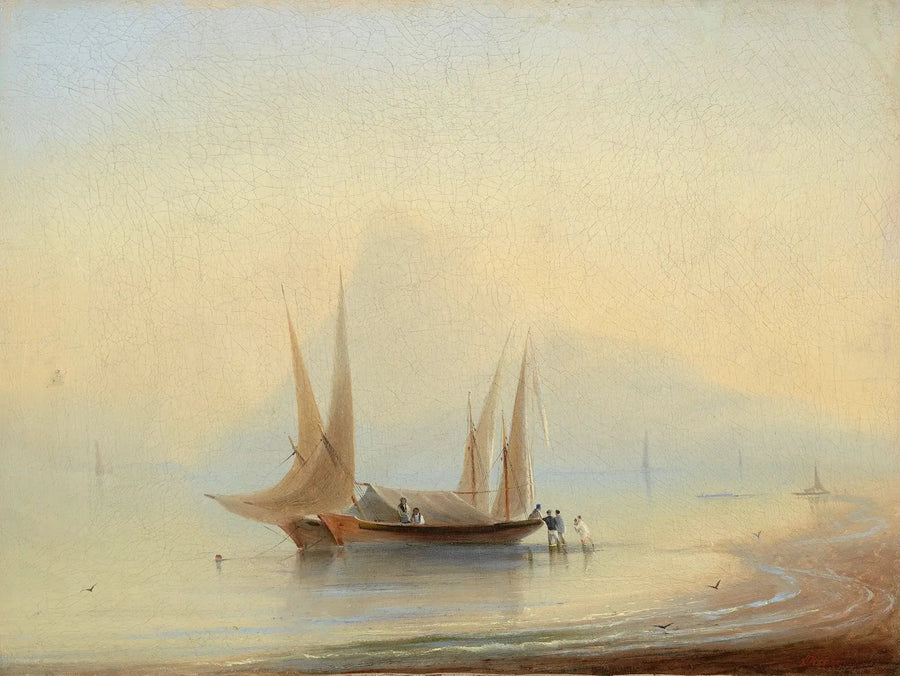 Färja vid havskusten - Ivan Aïvazovski