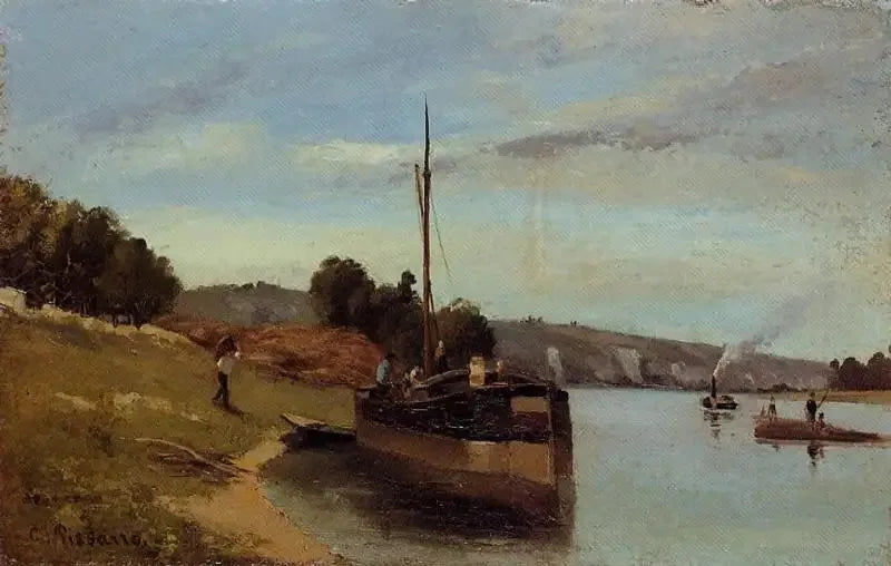 Båtar vid La Roche-Guyon Argenteuil, Karneval - Camille Pissarro