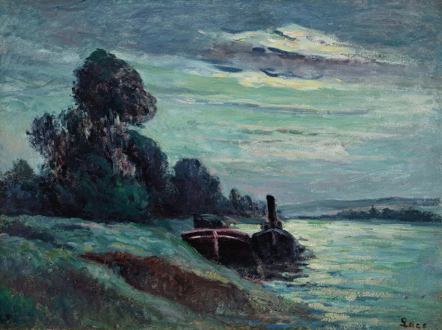 Péniches sur la Seine - Maximilien Luce