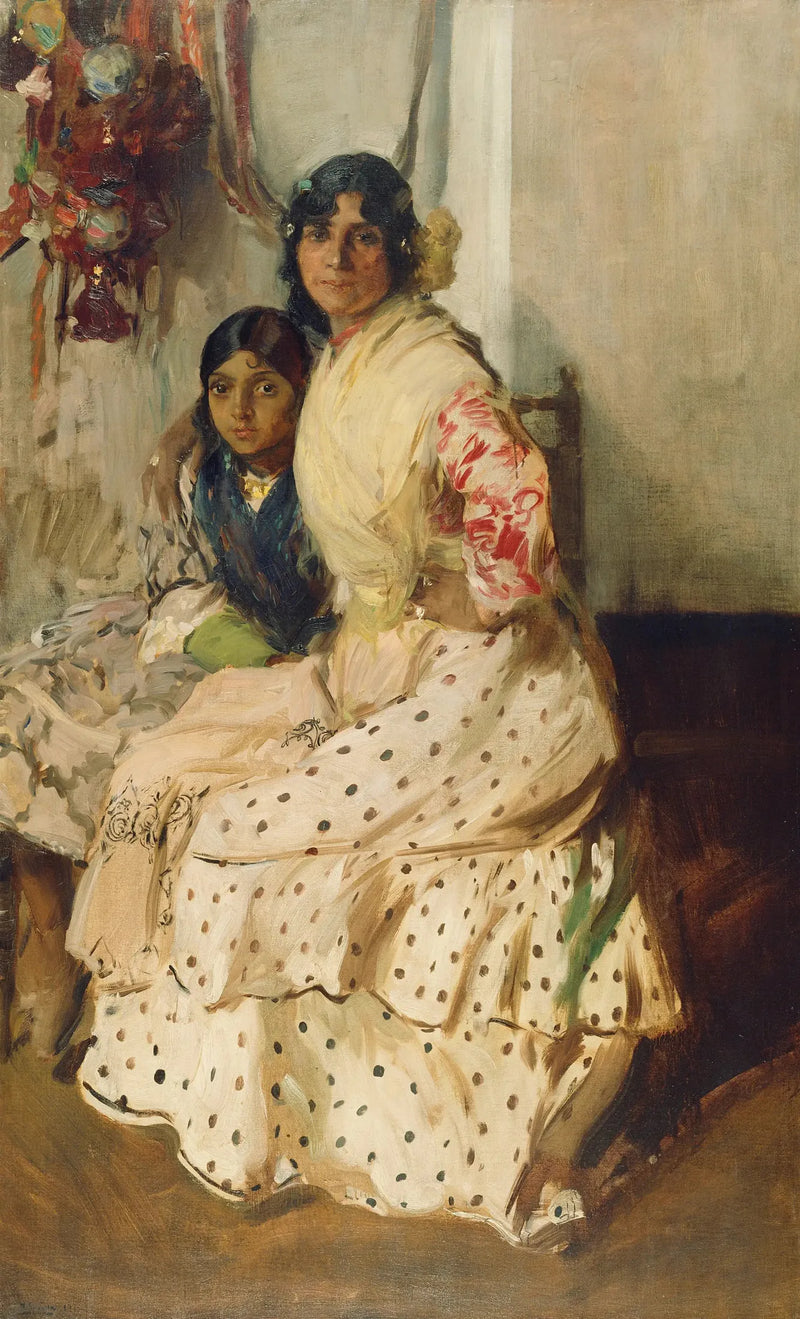 Pepilla la gitane och hennes dotter - Joaquín Sorolla