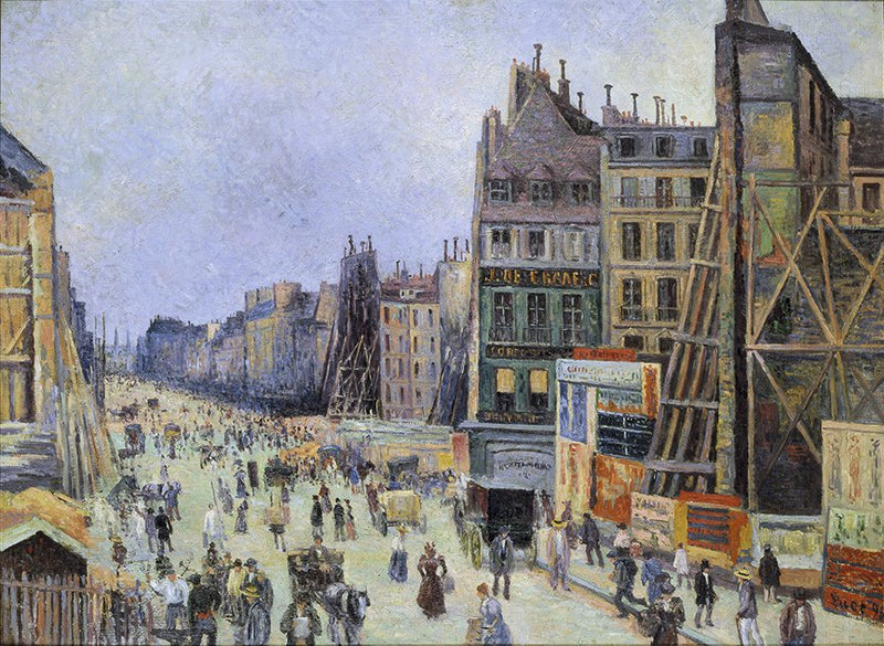 Gatuborrning på Réaumur-gatan - Maximilien Luce