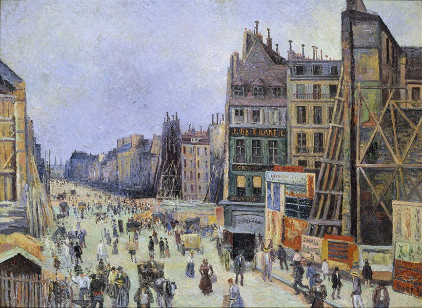 Gatuborrning på Réaumur-gatan - Maximilien Luce