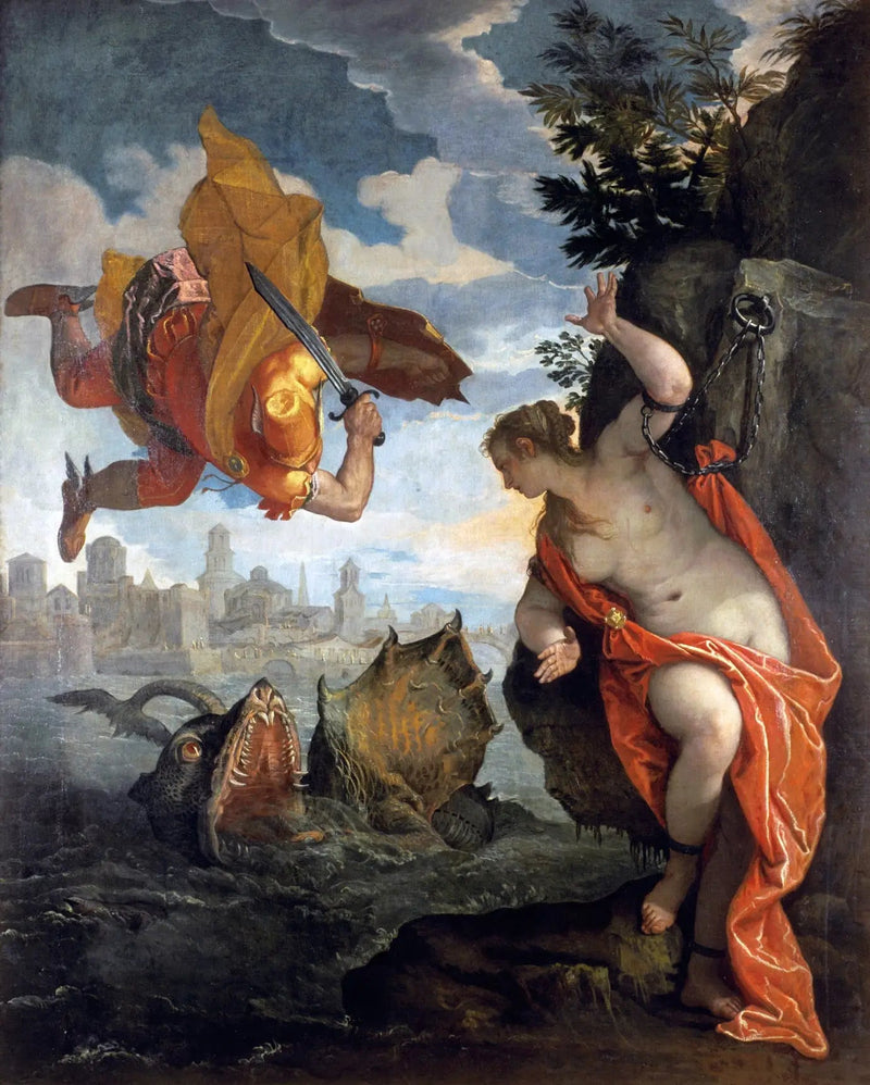 Perséus frigör Andromeda - Paul Véronèse