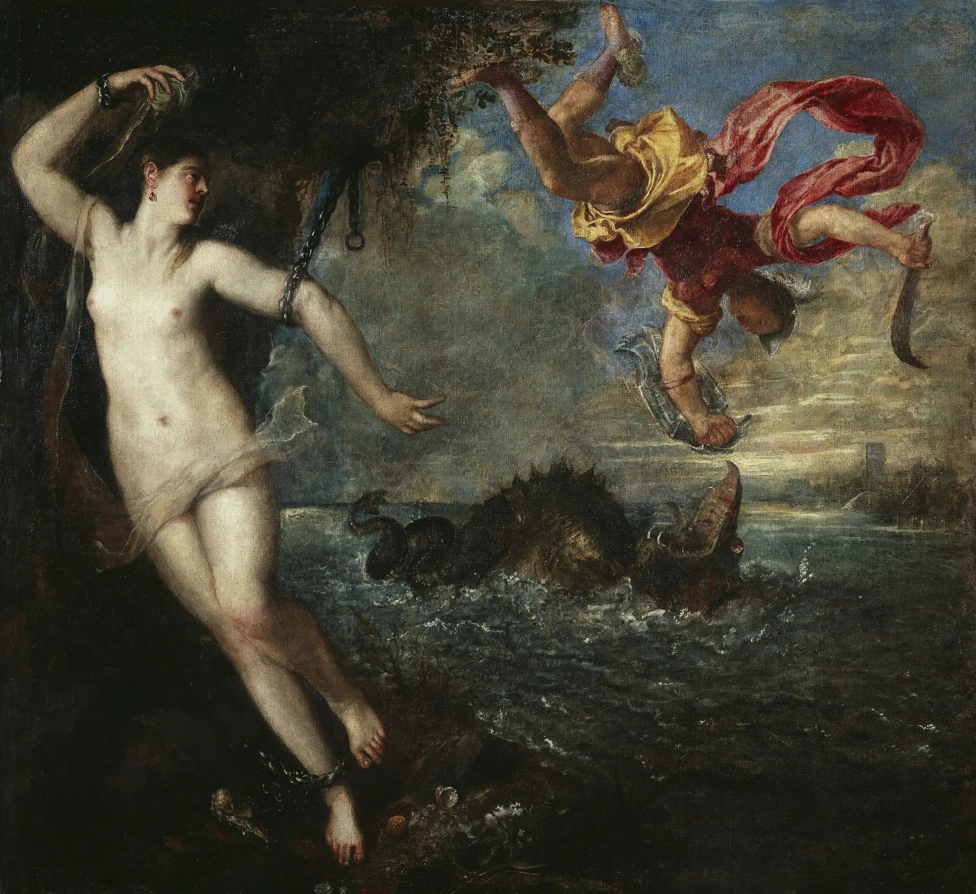 Persée et Andromède - Titian image 1 copie peinte à la main à l’huile